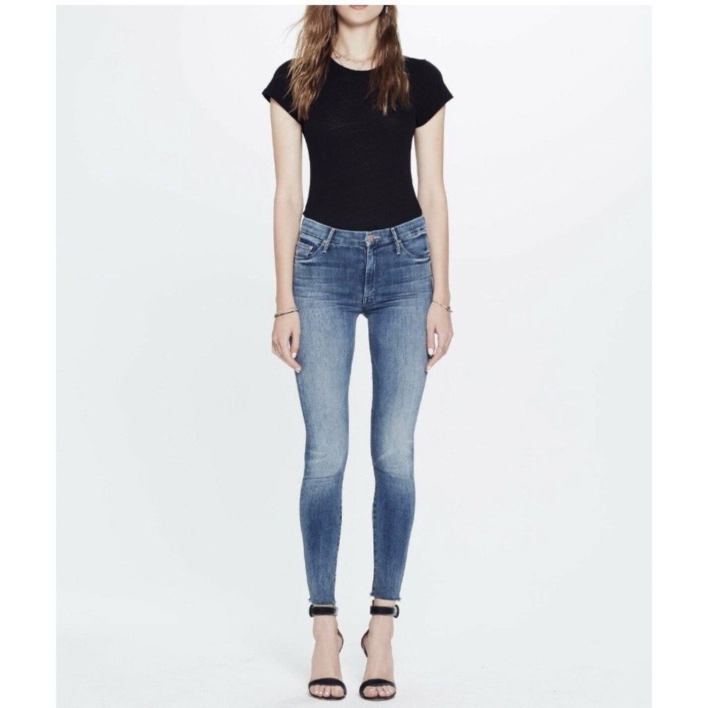 Mother Jeans High Waisted Looker Ankle Fray in Tongue And Chic Size 25 MSRP $228